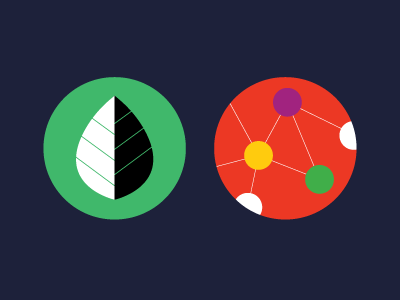 Simple Science Icons icons leaf molecule