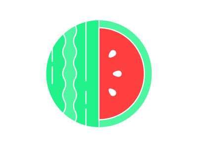 Watermelon fruit icon seeds watermelon