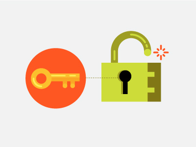 Lock and Key icon key lock security. click