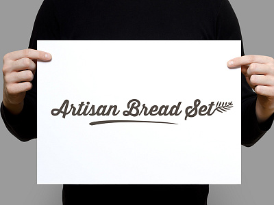 Artisan Bread Set - Logo 1 artisan bread logo logotype script