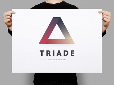 Triade logo template logo minimal template triade