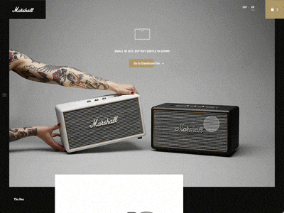 Daily UI #003 Landing Page black color daily daily ui headphones landing marshall ui user experience user interface ux web design