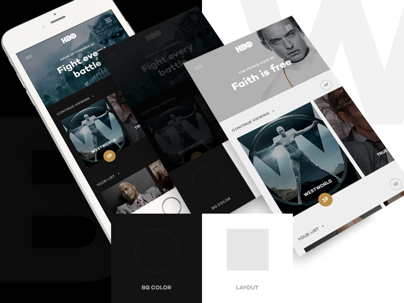 Daily UI #007: Settings interaction game of thrones layout app configuration settings tv show hbo daily ui