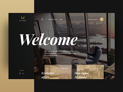 Landing for apartment company in Sidney color dashboard home home page interface landing responsive typography ui ux visual design web design