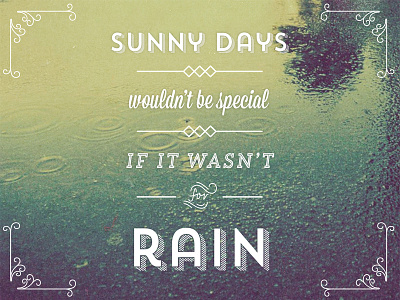 Sunny days. typography