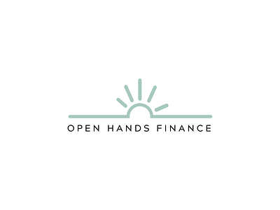Open Hands Logo branding finance hands logo logo design open hands sun