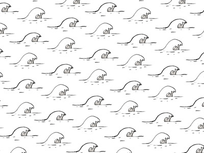 Olas bw illustration pattern