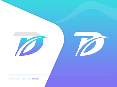 D | Travel Logo app branding design flat icon logo minimal ui vector web website
