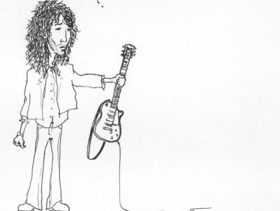 Rocker illustration pencil sketch sketch