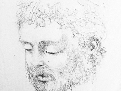 John Baptist illustration pencil drawing sketch