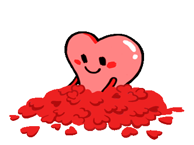 Heart Pile character animation cute gif heart