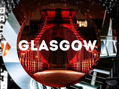 Glasgow city glasgow night poster