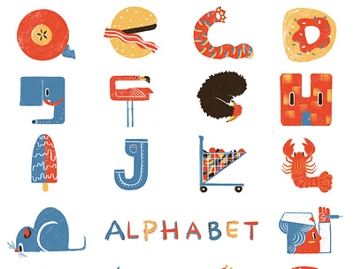 Alphabet design-1 alphabet colorful design digital illustration joyful procreate texture