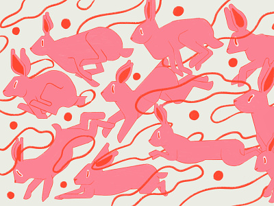 Royal Rabbit animal coloful design digital illustration illustrator pattern rabbit red vector