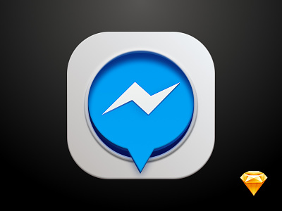Messenger Icon - Sketch file included icon lightning messenger rebound sketchapp