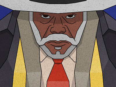 The Hateful Eight - Major Marquis Warren character flat hat illustration movie portrait samuel l jackson vector