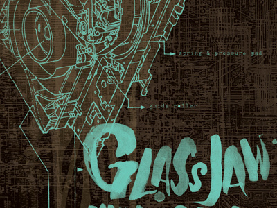 Glassjaw illustration poster typography