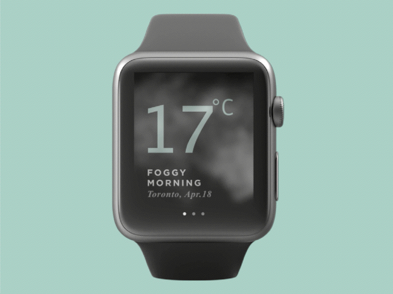 watchOS Weather App Concept app apple apple watch connected watch watchos weather