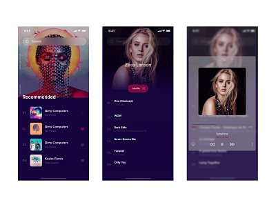 Mobile music player app daily ui minimal ui user interface