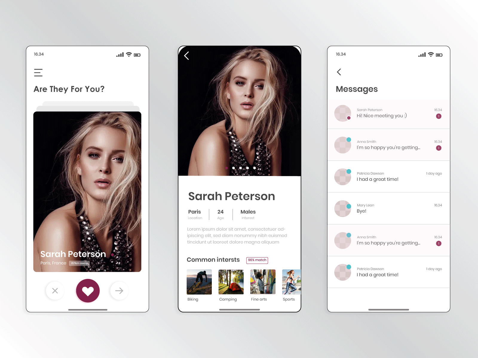 Dating App by wiem jdidi on Dribbble