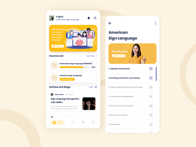App for Learning Sign Language app app design asl design sign language ui ui ux uidesign user interface ux
