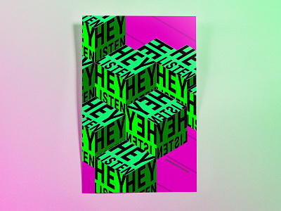 Poster TwoHundredFiftySeven: hey listen design illustrator cc isometric design poster poster challenge