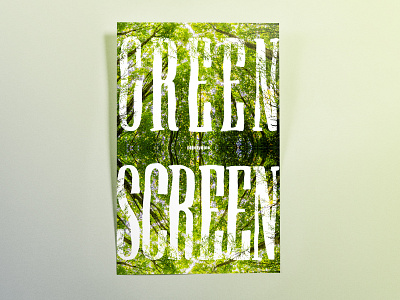 Poster NinetyNine: green screen design hand lettering poster poster challenge