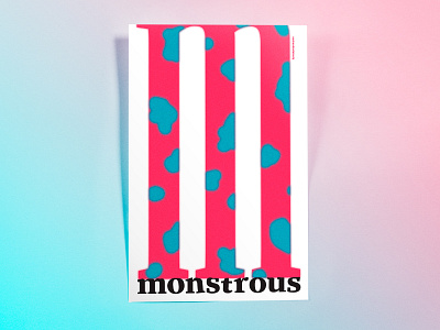 Poster OneHundredNinety: monstrous design illustrator cc minimal poster poster challenge typography