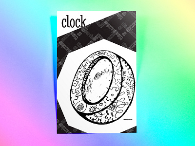 Poster TwoHundredOne: clock design hand drawn illustrator cc poster poster challenge