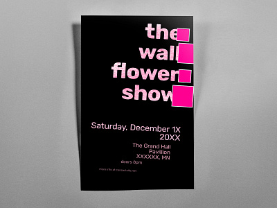 Poster TwoHundredThree: the wallflower show concert poster design illustrator cc poster poster challenge