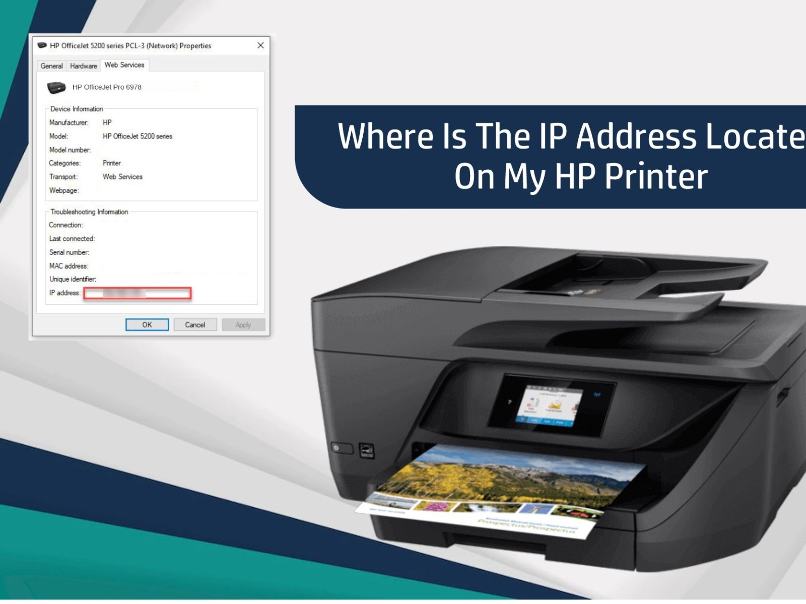 how to find your hp printer's ip address