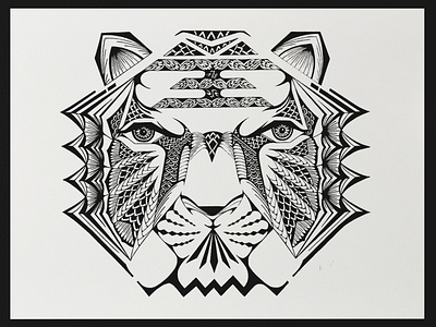 White Tiger - Aesthetic Art Project aesthetic artwork illustration white tiger