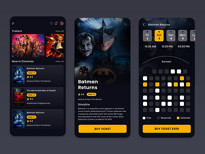 Cinema Booking App Design