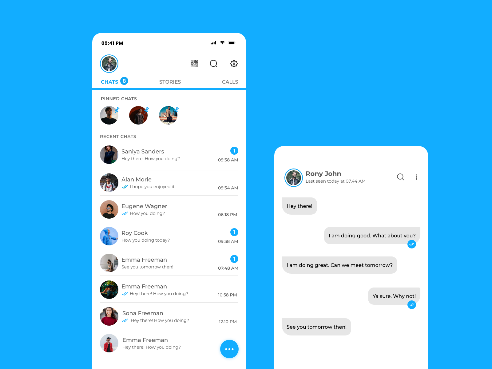 Chat UI by Adarsh Devanand on Dribbble