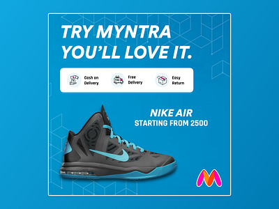 Myntra Shopping Flyer animation app branding design ui ux web