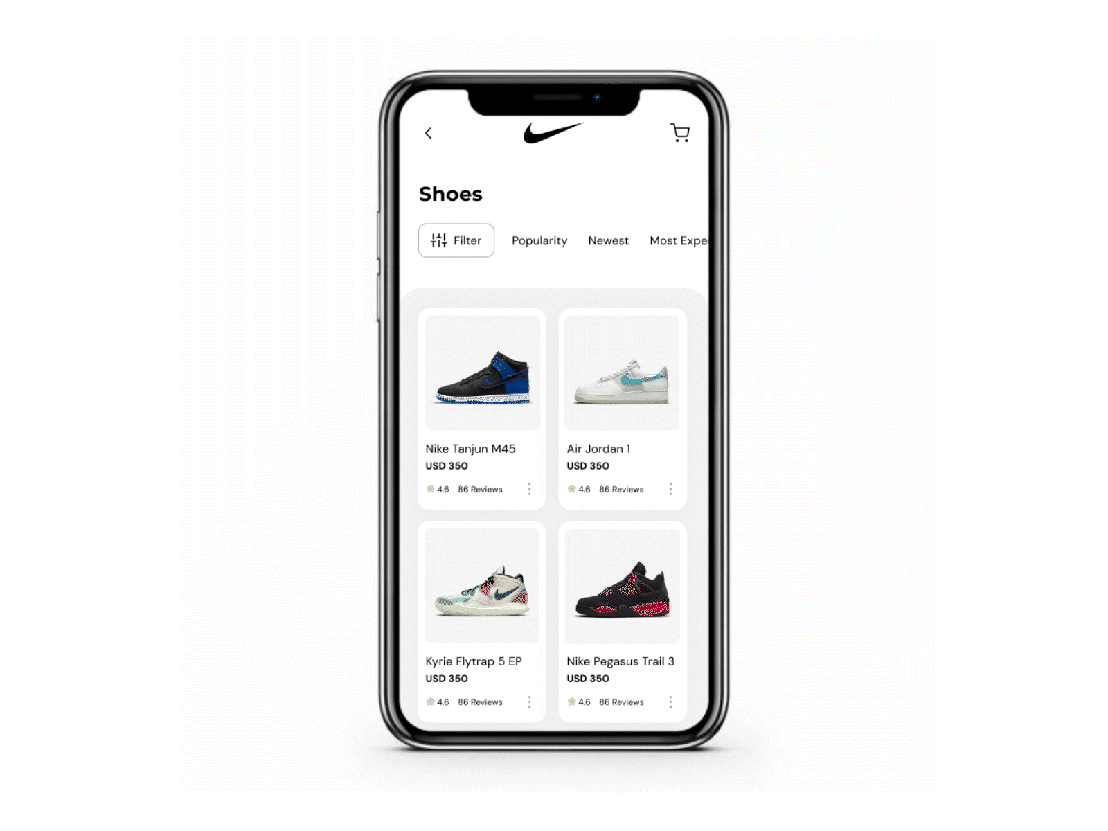 Ecommerce App Filter Interaction