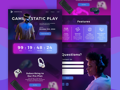 Game Static Play Website - Design Pickle Relish