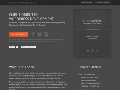 Client WP Website book dark ebook wordpress wp