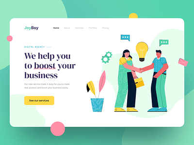 JoyBoy Digital Agency Header Illustration