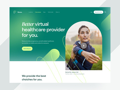 Raras - Virtual Healthcare App Landing Page clinic consultant design doctors health health care healthcare homepage landing page medical ui ux web web design website