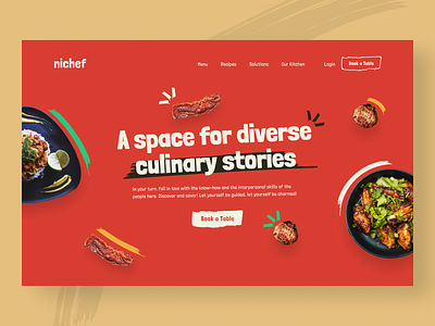 Nichef Food App & Website app design figma food landing page ui uiux ux web website