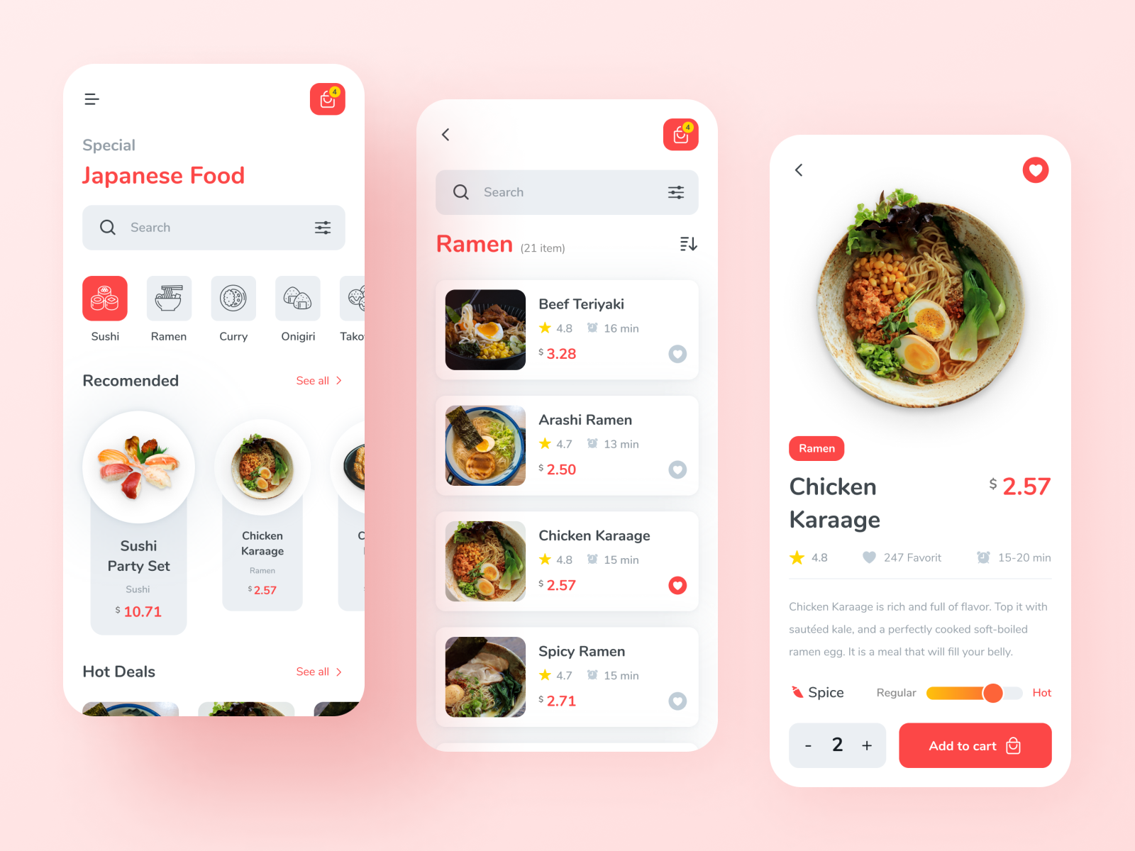 Japanese Food Order Mobile App by Erikawidya for SLAB Design Studio on Dribbble