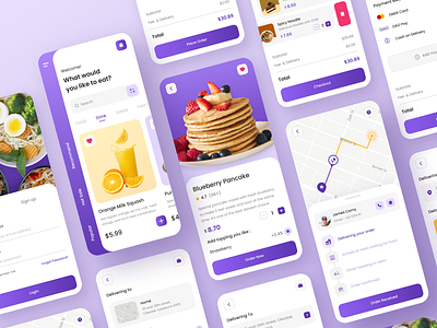 Food Delivery App by Erikawidya for SLAB Design Studio on Dribbble