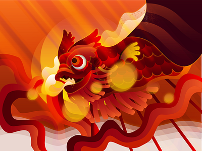 Chinese New Year - Illustration chinese new year design dragon illustration lunar new year new arrival new year red ui vector art vector artwork vector illustration vector illustrations