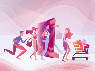 Mobile Ecommerce Illustration