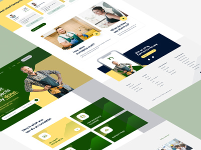 Oumajobs - Home repairs landing page concept fix handyman header home repair homepage landing landing page mechanic plumber repair repairman ui uiux web design website