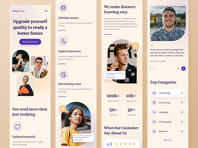 classcourse - Landing Page Responsive