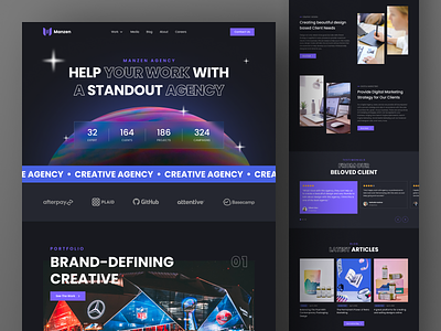 Manzen - Creative Agency Landing Page