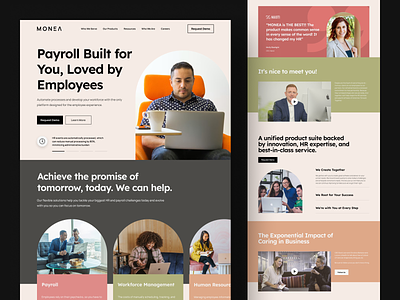 Payroll Tech Company Landing Page
