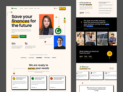 Finance Agency Landing Page agency business consultancy consultation finance finance agency financial financial analysis fintech homepage invest investment landing page management money service ui uiux web design website